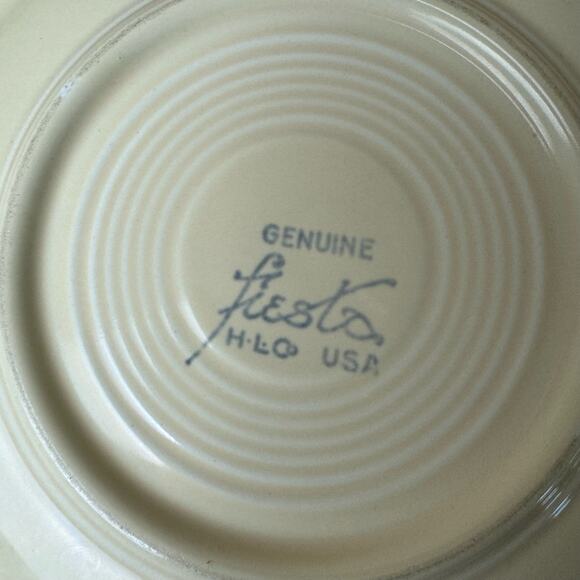 Fiesta Fiestaware VINTAGE 1936-1951 Old Ivory Set‎ of 2 Saucer plates - Picture 6 of 8